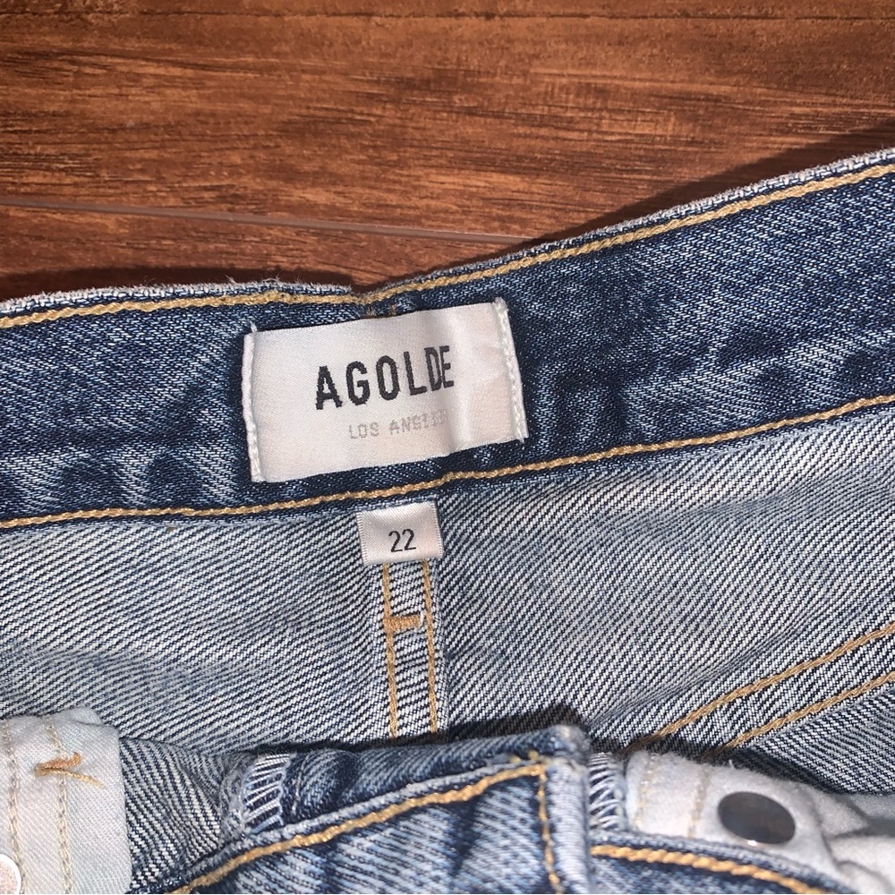 ๐ AGOLDE 90s HIGH WAISTED DENIM BLUE JEANS ARITIZIA: SIZE 22 - Picture 4 of 9